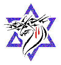 Clipart of Magan David with superimposed picture of Yeshua